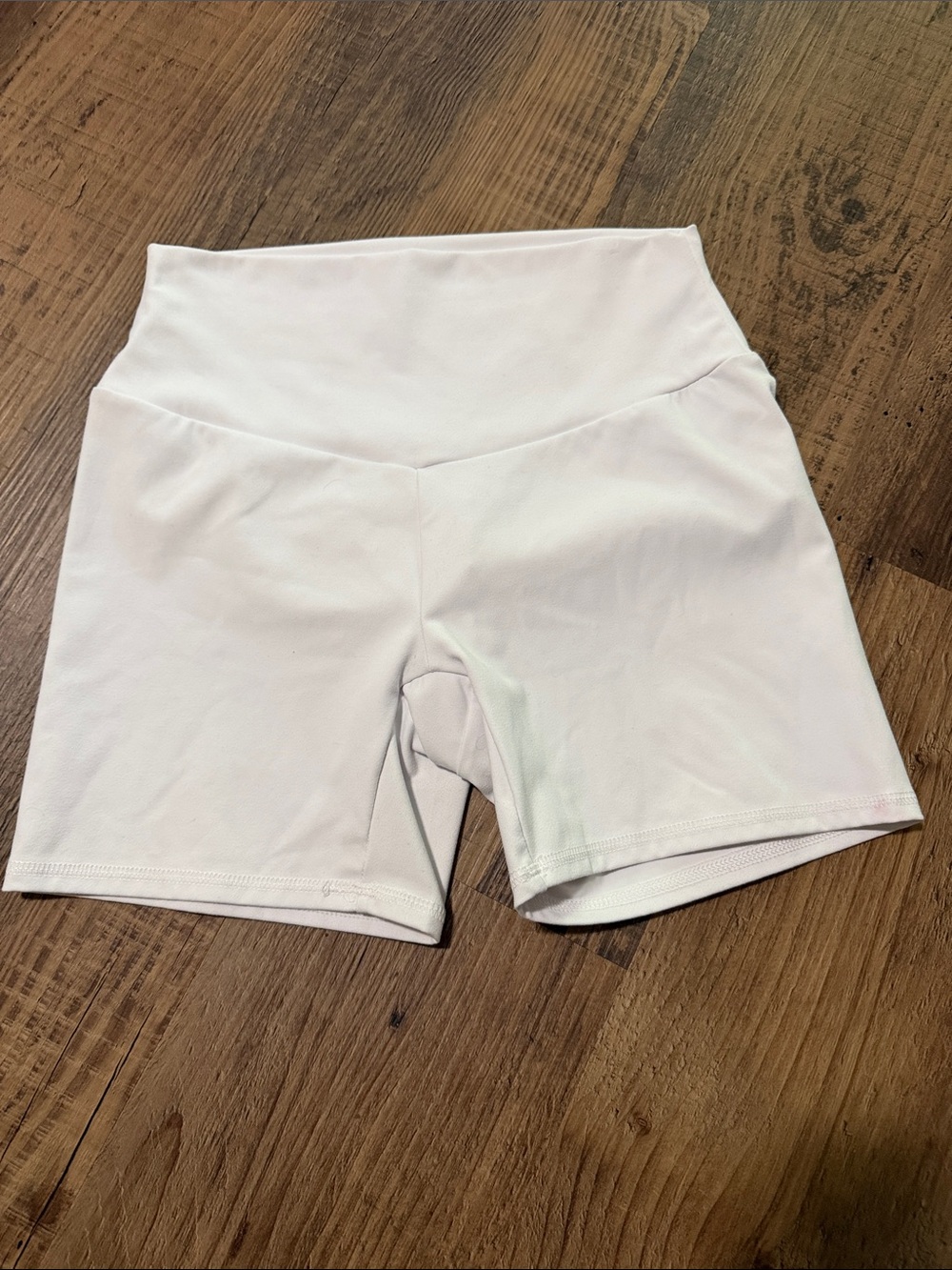 RBX White High-Rise Bike Shorts